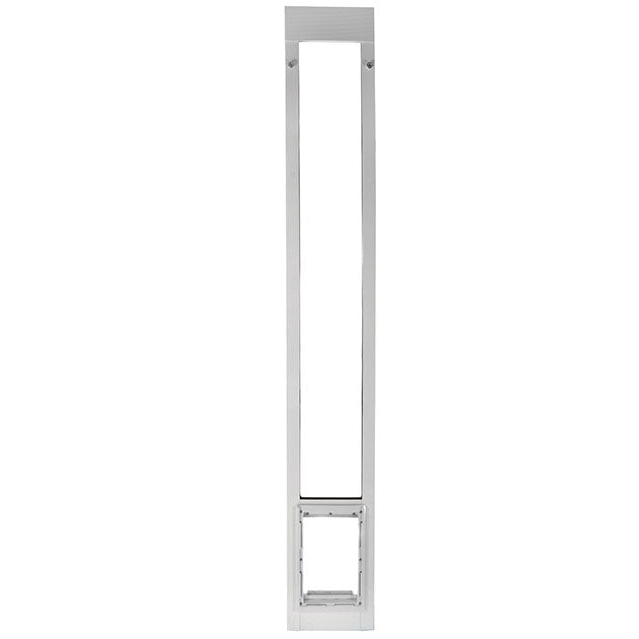 Aluminum framed patio pet door.