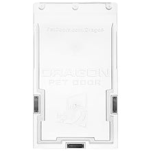 White plastic pet door flap with 