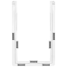 White plastic frame with rectangular cutouts.