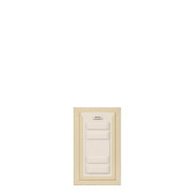 A beige pet door insert against a white background.