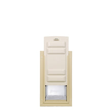 Beige pet door.