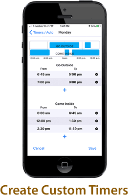 A smartphone displaying an app for creating custom timers.