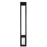 Black-framed pet door insert on a white background.