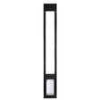 Endura Flap Thermo Panel 3e, black frame, XXL flap, 93¼-96¼ inch height, tall narrow black-framed sliding-door panel with clear glass upper section and a small flap module at the bottom.