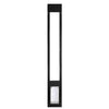 Endura Flap Thermo Panel 3e, black frame, XXL flap, 93¼-96¼ inch height, tall narrow black-framed sliding-door panel with clear glass upper section and a small flap module at the bottom.
