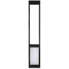 Endura Flap Thermo Panel with Dual pane Glass, small flap, 77¼-80¼ inch height, tall sliding door panel with a clear glazed section and a larger pet door with a clear flap at the bottom.