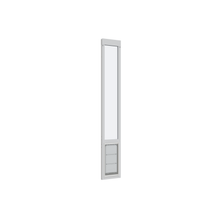 A patio door insert with a pet door.