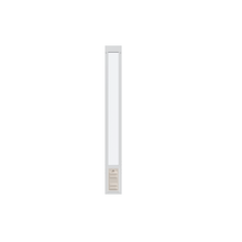 A white pet door insert for a sliding glass door on a white background.