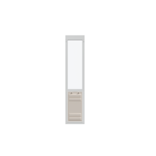 A pet door insert is shown on a white background.