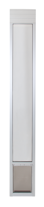 Sliding glass door insert with pet door.