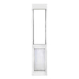 White sliding glass door insert with pet door.