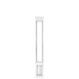 White pet door insert for a sliding glass door.