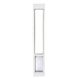 Endura Flap Thermo Panel with Dual pane Glass, white, XXL flap, 93¼-96¼ inch height, tall narrow white patio panel with clear glass and a medium rectangular flap with a translucent flap.