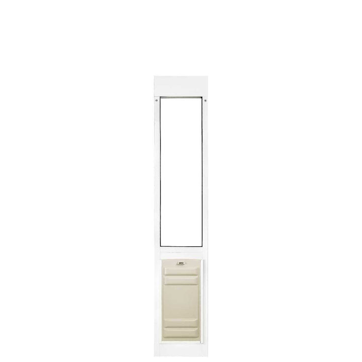 White pet door.