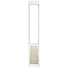 White pet door insert for sliding glass door.