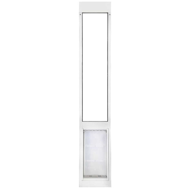 A white dog door insert for sliding glass doors_Color_White