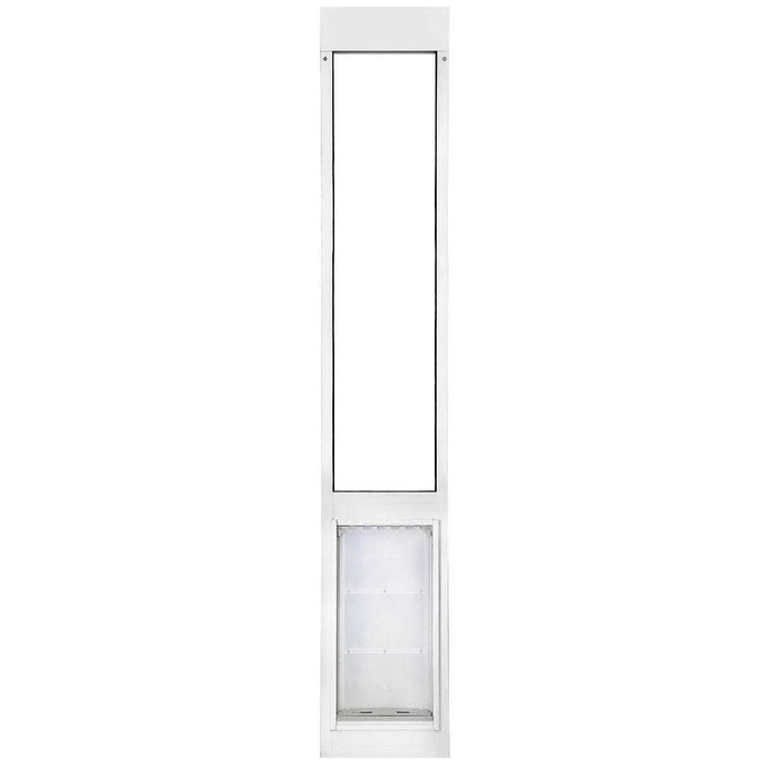 White vertical rectangular object with a small cabinet at the bottom and a larger hollow rectangular section at the top.