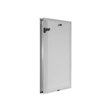 A hinged, rectangular white panel is partially opened, showing its hinge mechanism.