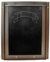 A black plaque with 