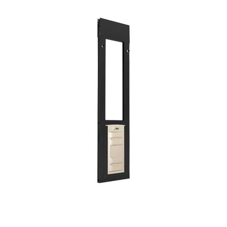 A black frame with a narrow rectangular opening and a beige panel at the bottom.