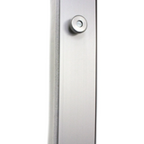 Close-up of an aluminum frame with an adjusting knob.