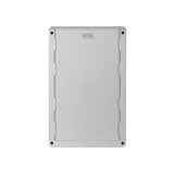 Rectangular gray pet door closure panel.