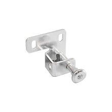 A silver-colored metal bracket with a bolt.