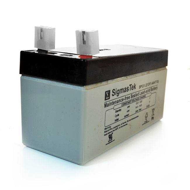 A SigmaTek maintenance-free sealed lead-acid battery.
