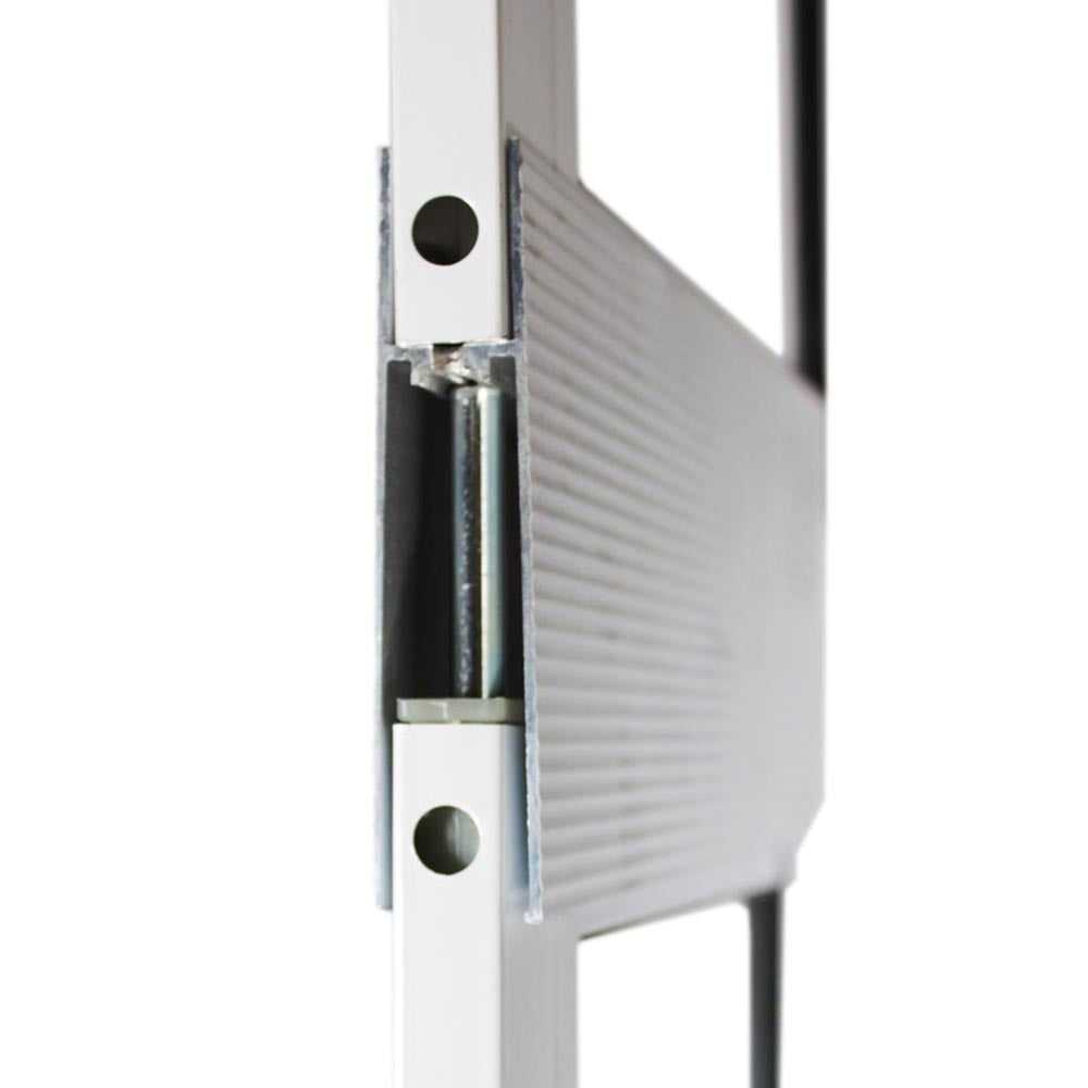 Close-up of metal structural components.