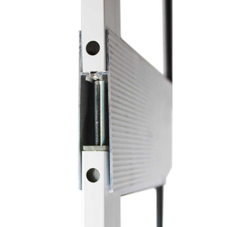 Close-up of metal structural components.