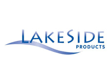 The image shows the Lakeside Products logo in blue, with a wave graphic underneath the word 