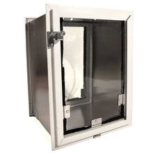 A metal Hale pet door.