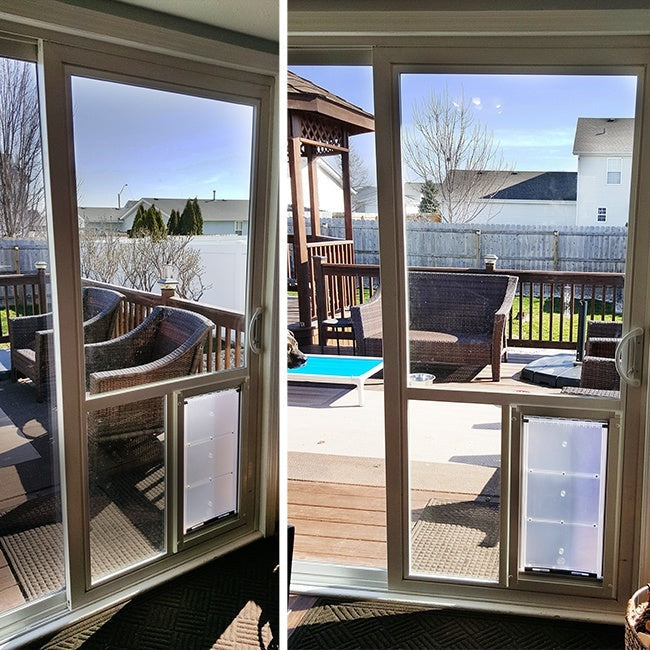 Large dog door sliding glass online