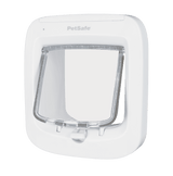 White PetSafe pet door with a transparent flap._Color_White