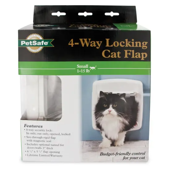 PetSafe 4-Way Locking Cat Door For Thicker Doors