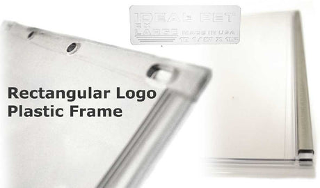 Clear plastic pet door flap replacement with "Ideal Pet" logo.