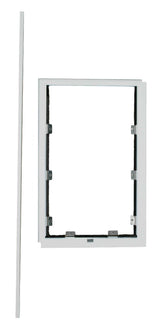 White frame and door parts.