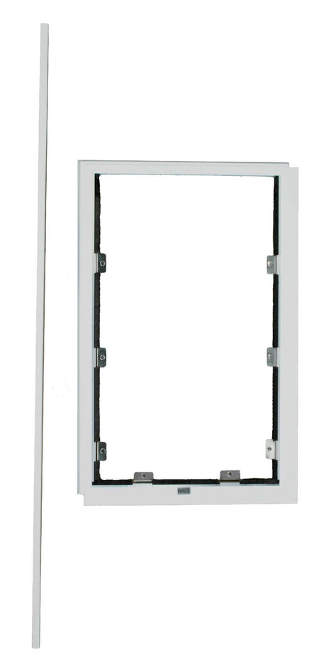 White frame and door parts.
