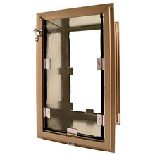 A Hale brand pet door panel is open.