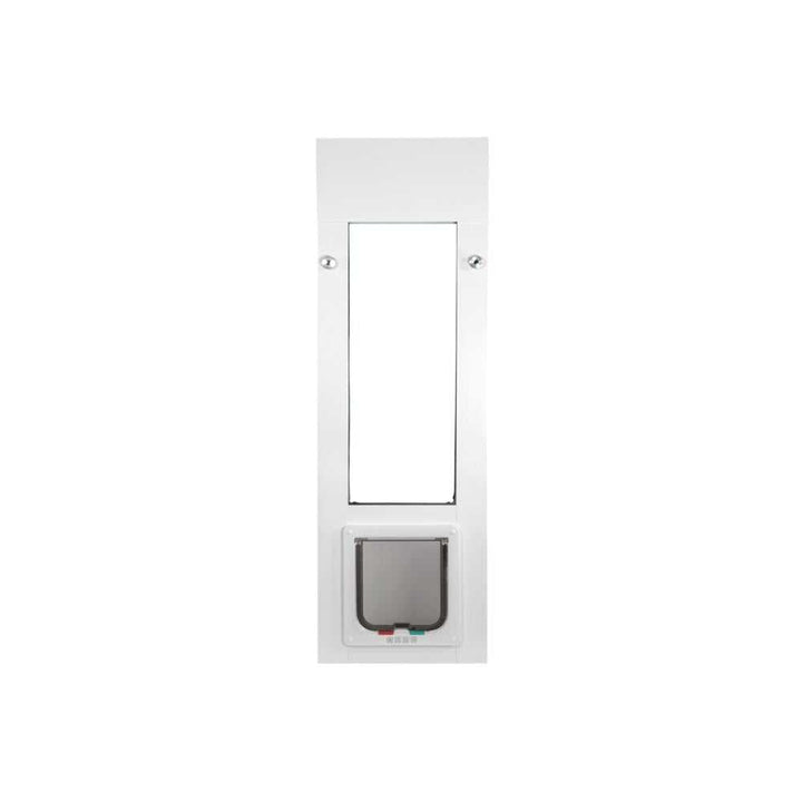 White pet door.